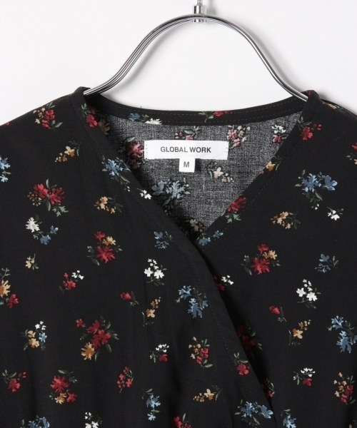 GLOBAL WORK（グローバルワーク）の「【キッズ】ハナガラカシュクールワンピース/801366（ワンピース・キッズ・ブラック/グリーン・XX-LARGE/X-LARGE/LARGE/MEDIUM/SMALL）」の4枚目の写真