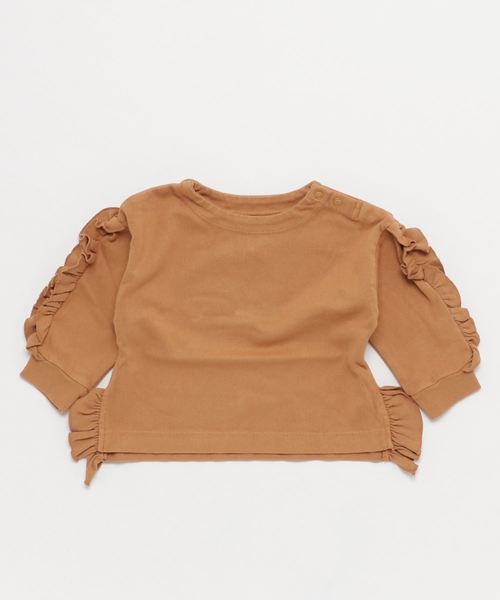 Ocean&Ground(オーシャン&グラウンド)の「FRILL T (80〜140cm)(Tシャツ/カットソー)」|ベージュ