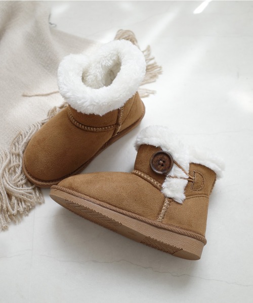 AmiAmi(アミアミ)の「キッズムートンブーツ(ブーツ・キッズ・ブラック/ベージュ/グレー/キャメル/チョコ・21cm/15cm/16cm/17cm/18cm/19cm/20cm)」の5枚目の写真