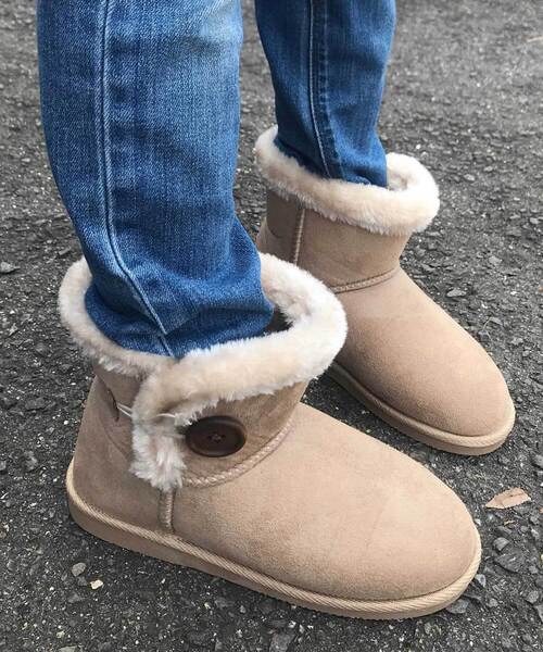 AmiAmi(アミアミ)の「キッズムートンブーツ(ブーツ・キッズ・ブラック/ベージュ/グレー/キャメル/チョコ・21cm/15cm/16cm/17cm/18cm/19cm/20cm)」の12枚目の写真