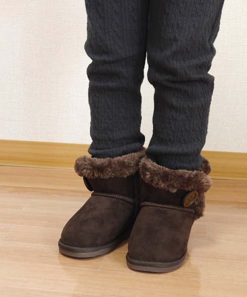AmiAmi(アミアミ)の「キッズムートンブーツ(ブーツ・キッズ・ブラック/ベージュ/グレー/キャメル/チョコ・21cm/15cm/16cm/17cm/18cm/19cm/20cm)」の16枚目の写真