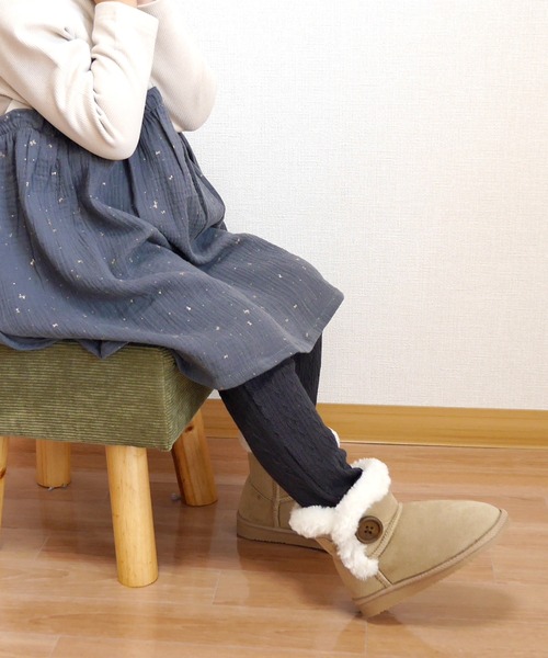 AmiAmi(アミアミ)の「キッズムートンブーツ(ブーツ・キッズ・ブラック/ベージュ/グレー/キャメル/チョコ・21cm/15cm/16cm/17cm/18cm/19cm/20cm)」の13枚目の写真