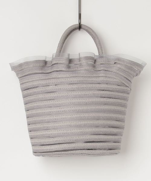 INTERPLANET（インタープラネット）の「フリルかごバッグ（かごバッグ・レディース・ブラック/パープル/グレー・フリー）」の3枚目の写真