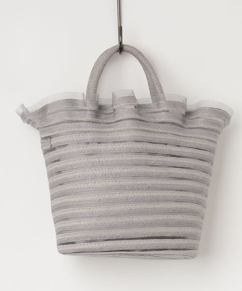 INTERPLANET（インタープラネット）の「フリルかごバッグ（かごバッグ・レディース・ブラック/パープル/グレー・フリー）」の6枚目の写真