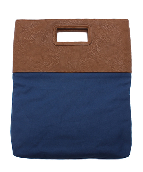 WEGO（ウィゴー）の「WEGO/キャンバスハーフクラッチバッグ（クラッチバッグ・メンズ・ホワイト/ブラック/ブラウン/ネイビー・FREE）」の10枚目の写真