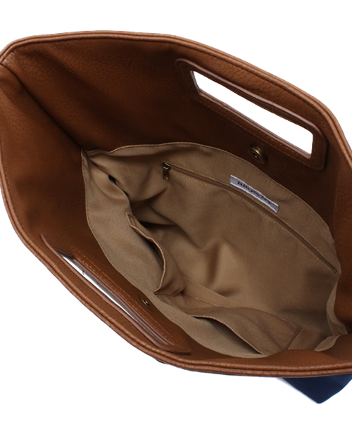 WEGO（ウィゴー）の「WEGO/キャンバスハーフクラッチバッグ（クラッチバッグ・メンズ・ホワイト/ブラック/ブラウン/ネイビー・FREE）」の6枚目の写真