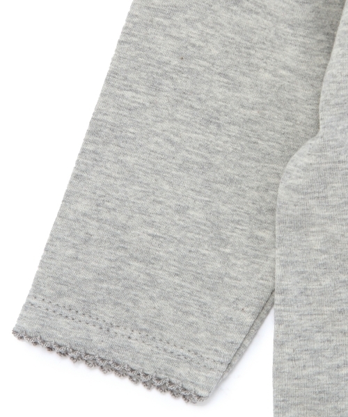 green label relaxing（グリーンレーベルリラクシング）の「【KIDS】ベアテン インナーTシャツ 7ブソデ（Tシャツ/カットソー・キッズ・ライトピンク/グレー・S/105/M/115/L/125/95）」の5枚目の写真