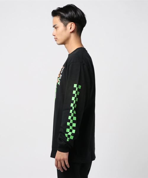 ROOPTOKYO(ループトウキョウ)の「VANS/ヴァンズ Neon Checker Racing L/S T-Shirt(Tシャツ/カットソー・メンズ・ホワイト/ブラック/イエロー・M/L/XL)」の8枚目の写真