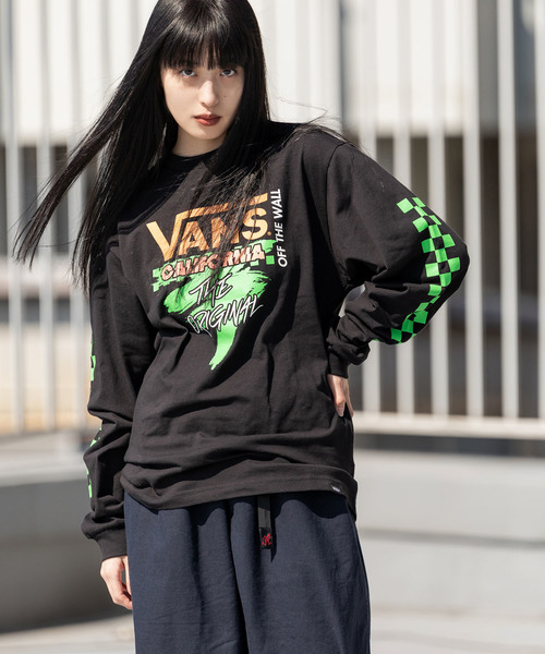 ROOPTOKYO(ループトウキョウ)の「VANS/ヴァンズ Neon Checker Racing L/S T-Shirt(Tシャツ/カットソー・メンズ・ホワイト/ブラック/イエロー・M/L/XL)」の3枚目の写真