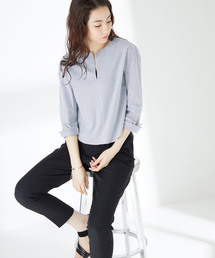 SOCIAL WEAR�i�\�[�V�����E�F�A�j�́u�ySOCIAL WEAR�z�X�g���C�v �L�[�l�b�N�u���E�X�i�V���c/�u���E�X�j�v