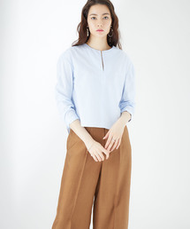 SOCIAL WEAR�i�\�[�V�����E�F�A�j�́u�ySOCIAL WEAR�z�X�g���C�v �L�[�l�b�N�u���E�X�i�V���c/�u���E�X�j�v