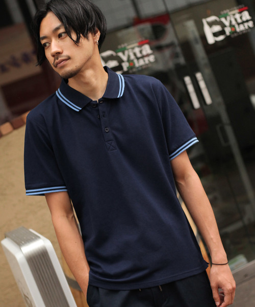 ZIP FIVE(ジップファイブ)の「【ZIP FIVE】【接触冷感・吸水速乾】クイックドライカノコポロシャツ(ポロシャツ・メンズ・ホワイト/ネイビー/グレー/ブラック/ダークネイビー/ブルー系その他/ブルー系その他2/ホワイト系その他/ホワイト系その他2/グレー系その他/レッド系その他/ホワイト×ブラック/ホワイト×グレー/ホワイト系その他6/ベージュ系その他/ブルー系その他3/ブルー系その他4/ブルー系その他5/ブルー系その他6/ブルー系その他7/ベージュ系/ネイビー系/ブラック系/ブラック系1・SMALL/MEDIUM/LARGE/X-LARGE/XX-LARGE)」の15枚目の写真