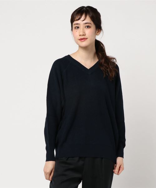 CRAFT STANDARD BOUTIQUE(クラフトスタンダードブティック)の「Vネックドルマンニットプルオーバー ○(ニット/セーター・レディース・ベージュ/ネイビー/アイボリー/グレー系その他・M/L)」の10枚目の写真