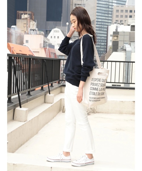 CRAFT STANDARD BOUTIQUE(クラフトスタンダードブティック)の「Vネックドルマンニットプルオーバー ○(ニット/セーター・レディース・ベージュ/ネイビー/アイボリー/グレー系その他・M/L)」の15枚目の写真