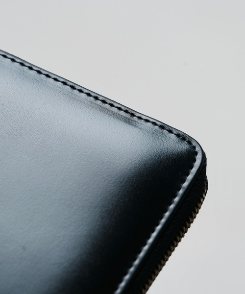 MURA(ムラ)の「ラウンドファスナーコードバン調/カーボン レザー スクエア 二つ折り財布(財布・メンズ・ブラック/ダークブラウン/ネイビー/グリーン/ブラック系その他/ブルー系その他/キャメル/ワイン・FREE)」の13枚目の写真