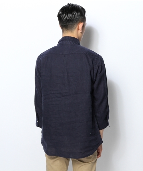 BEAMS（ビームス）の「○BEAMS / リネン 7分袖 カプリシャツ（シャツ/ブラウス・メンズ・ブルー/ネイビー/ピンク/ロイヤルブルー/オフホワイト・LARGE/SMALL/MEDIUM/X-LARGE/X-SMALL）」の9枚目の写真