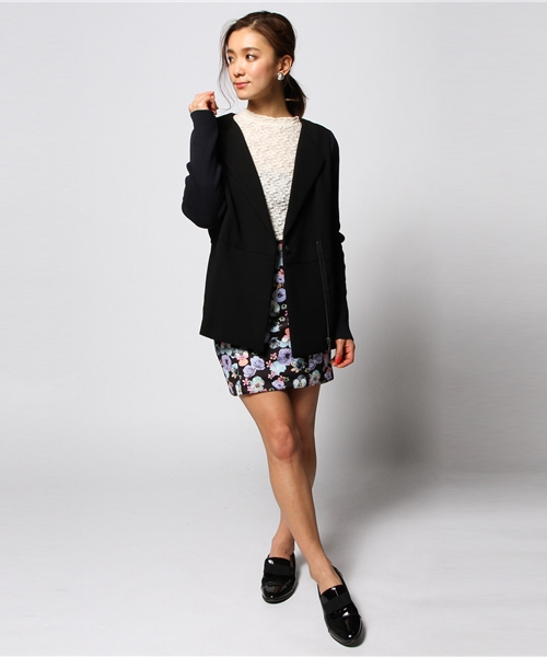 FREE'S SHOP（フリーズショップ）の「ダブルクロスジャケット（テーラードジャケット・レディース・ホワイト/ネイビー・FREE）」の10枚目の写真