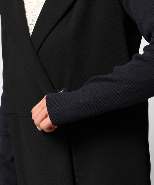 FREE'S SHOP（フリーズショップ）の「ダブルクロスジャケット（テーラードジャケット・レディース・ホワイト/ネイビー・FREE）」の12枚目の写真