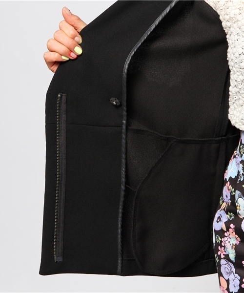 FREE'S SHOP（フリーズショップ）の「ダブルクロスジャケット（テーラードジャケット・レディース・ホワイト/ネイビー・FREE）」の5枚目の写真