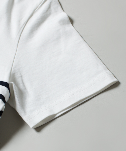 NANO universe（ナノユニバース）の「パネルボーダーポケットTee S/S（Tシャツ/カットソー・メンズ・ホワイト/グレー/チャコールグレー・SMALL/MEDIUM/X-LARGE/LARGE）」の11枚目の写真