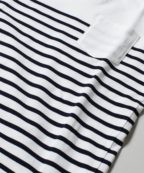 NANO universe（ナノユニバース）の「パネルボーダーポケットTee S/S（Tシャツ/カットソー・メンズ・ホワイト/グレー/チャコールグレー・SMALL/MEDIUM/X-LARGE/LARGE）」の13枚目の写真