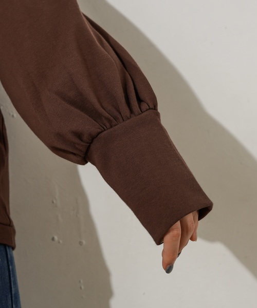 natural couture（ナチュラルクチュール）の「ワンショル肌見せトップス（Tシャツ/カットソー・レディース・アイボリー/ブラック/ブラウン/イエロー・FREE）」の22枚目の写真