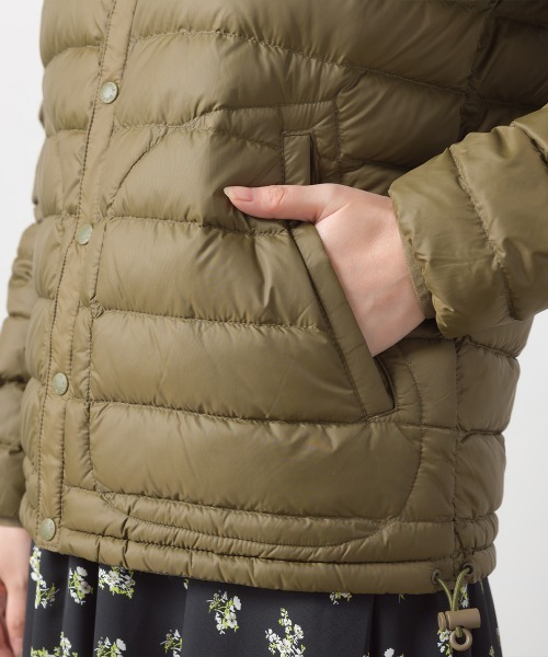 OMNES（オムネス）の「【ユニセックス】高密度ナイロンインナーダウンノーカラージャケット（ダウンジャケット/コート・レディース・ブラック/ベージュ/ネイビー/カーキ/キャメル/アイボリー・SMALL/MEDIUM/LARGE/X-LARGE/XX-LARGE）」の8枚目の写真