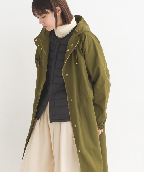 OMNES（オムネス）の「【ユニセックス】高密度ナイロンインナーダウンノーカラージャケット（ダウンジャケット/コート・レディース・ブラック/ベージュ/ネイビー/カーキ/キャメル/アイボリー・SMALL/MEDIUM/LARGE/X-LARGE/XX-LARGE）」の19枚目の写真