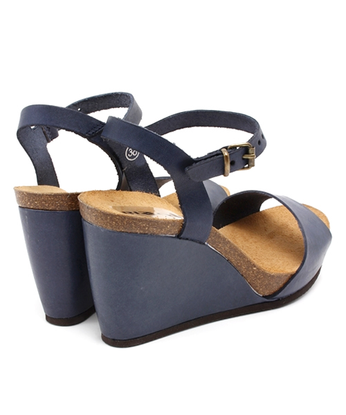 NANO universe（ナノユニバース）の「RIZZOLI/レザークロスウェッジサンダル（サンダル・レディース・ネイビー/ピンク/ブラック・36/37/35/38）」の6枚目の写真