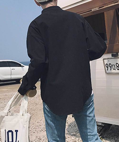 MGV（エムジーヴィー）の「バンドカラーオーバーサイズシャツ（シャツ/ブラウス・メンズ・ホワイト/ブラック/オリーブ/ネイビー・MEDIUM/LARGE/X-LARGE/XX-LARGE）」の11枚目の写真