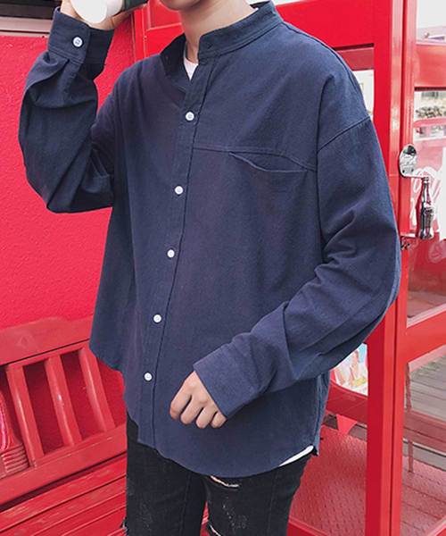 MGV（エムジーヴィー）の「バンドカラーオーバーサイズシャツ（シャツ/ブラウス・メンズ・ホワイト/ブラック/オリーブ/ネイビー・MEDIUM/LARGE/X-LARGE/XX-LARGE）」の13枚目の写真