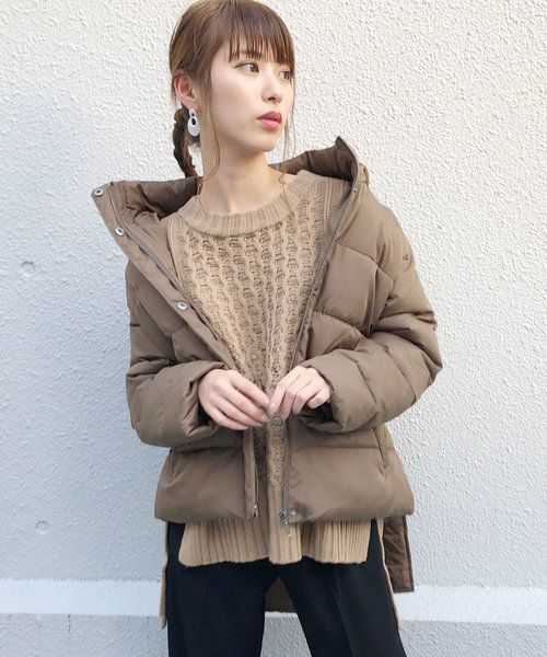 PICCIN（ピッチン）の「【WEB限定】バルキーニットケーブル編みベスト（ベスト・レディース・ブラック/オフホワイト/モカ/ベージュ・MEDIUM）」の13枚目の写真