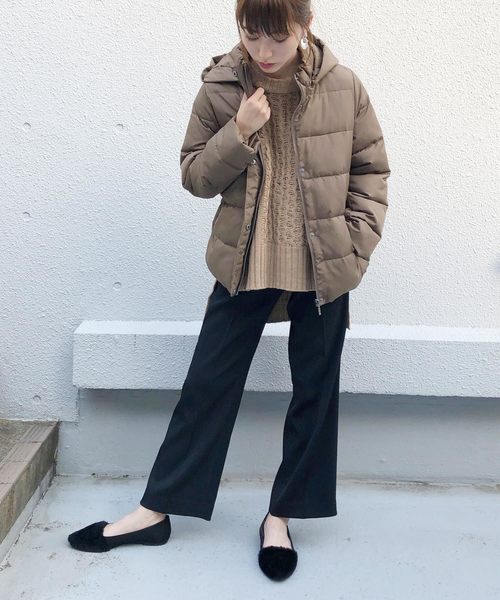 PICCIN（ピッチン）の「【WEB限定】バルキーニットケーブル編みベスト（ベスト・レディース・ブラック/オフホワイト/モカ/ベージュ・MEDIUM）」の14枚目の写真