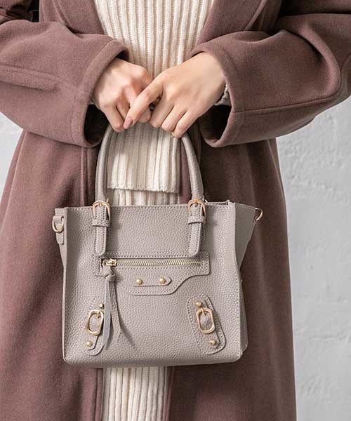 fifth（フィフス）の「スクエアデザインハンドバッグ（ハンドバッグ・レディース・アイボリー/モカ/ブラック・FREE）」の3枚目の写真