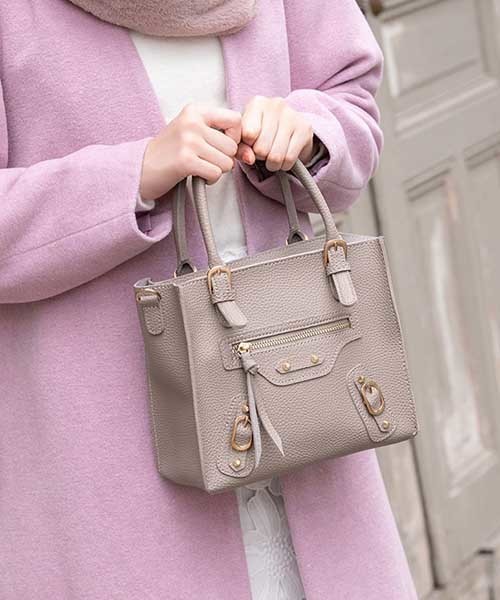 fifth（フィフス）の「スクエアデザインハンドバッグ（ハンドバッグ・レディース・アイボリー/モカ/ブラック・FREE）」の5枚目の写真