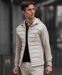 SOMEDIFF（サムディフ）の「【SOMEDIFF】フロント中綿ジャケット パーカー メンズ ダブルジップパーカー フルジップ セットアップ対応 春服 冬服（ダウンジャケット/コート）」