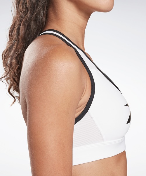 Reebok（リーボック）の「 ヒーロー ミディアムインパクト レーサー ブラ / Hero Medium-Impact Racer Bra（スポーツブラ・レディース・ホワイト/ブラック/ネイビー・LARGE/X-LARGE/X-SMALL/SMALL/MEDIUM）」の9枚目の写真