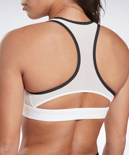 Reebok（リーボック）の「 ヒーロー ミディアムインパクト レーサー ブラ / Hero Medium-Impact Racer Bra（スポーツブラ・レディース・ホワイト/ブラック/ネイビー・LARGE/X-LARGE/X-SMALL/SMALL/MEDIUM）」の8枚目の写真