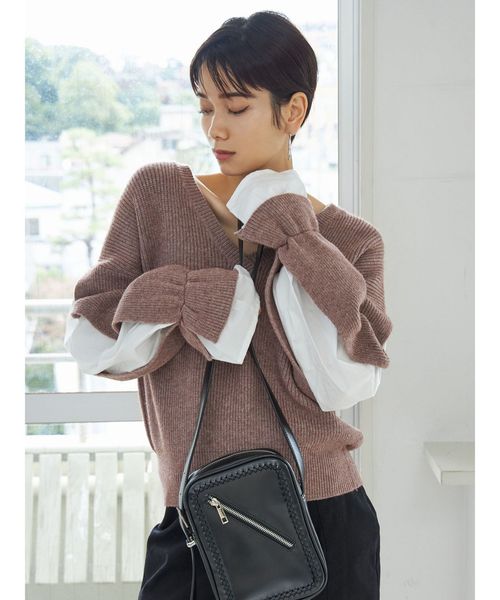 EMODA(エモダ)の「カーブタイミニスカート(スカート・レディース・ブラック/オレンジ/マスタード・SMALL/MEDIUM)」の4枚目の写真