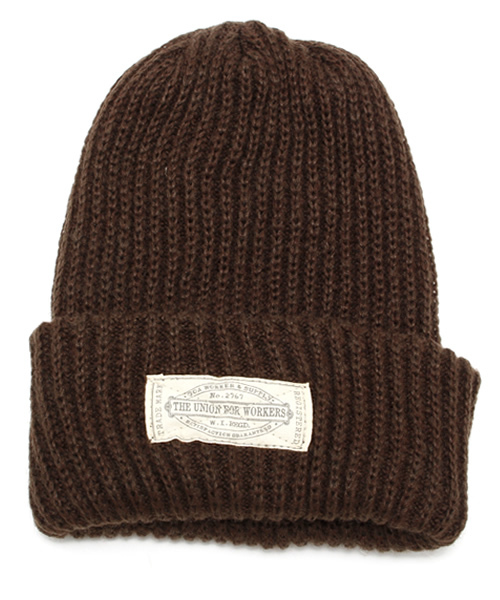 goa（ゴア）の「ﾘﾌﾞ編みｶﾗｰﾆｯﾄｷｬｯﾌﾟ（ニットキャップ/ビーニー・レディース・ブラウン/ベージュ/ネイビー/マスタード/モカ・FREE）」の2枚目の写真