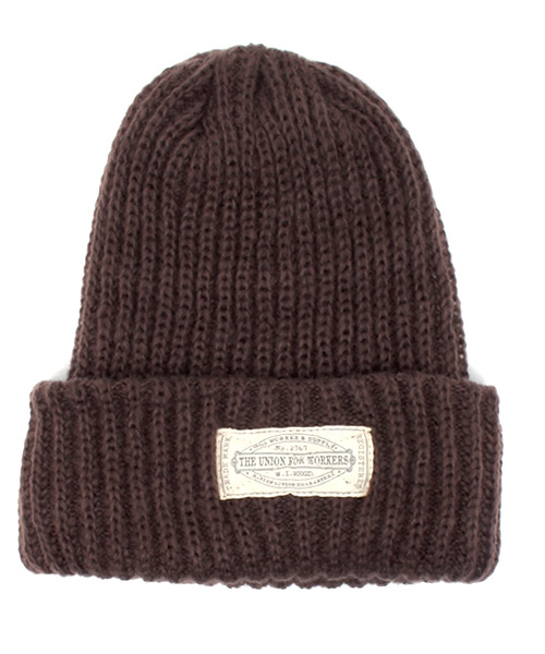 goa（ゴア）の「ﾘﾌﾞ編みｶﾗｰﾆｯﾄｷｬｯﾌﾟ（ニットキャップ/ビーニー・レディース・ブラウン/ベージュ/ネイビー/マスタード/モカ・FREE）」の3枚目の写真