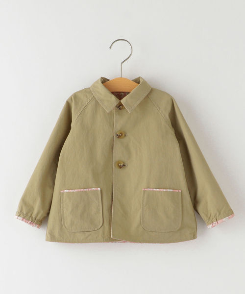 シップス ナイロンジャケット アウター リバーシブル ジャンパー ベビー 男の子用 90サイズ グレー×緑 SHIPS ＳＨＩＰＳ別注ＫＥＬＴＹ： リバーシブル ナイロン キルト ブルゾン