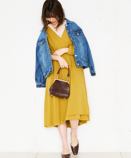 natural couture(ナチュラルクチュール)の「ビッグGジャン(デニムジャケット・レディース・アイボリー/ブルー/サックスブルー・FREE)」の14枚目の写真