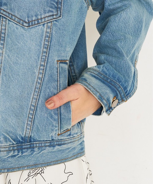 natural couture(ナチュラルクチュール)の「ビッグGジャン(デニムジャケット・レディース・アイボリー/ブルー/サックスブルー・FREE)」の22枚目の写真