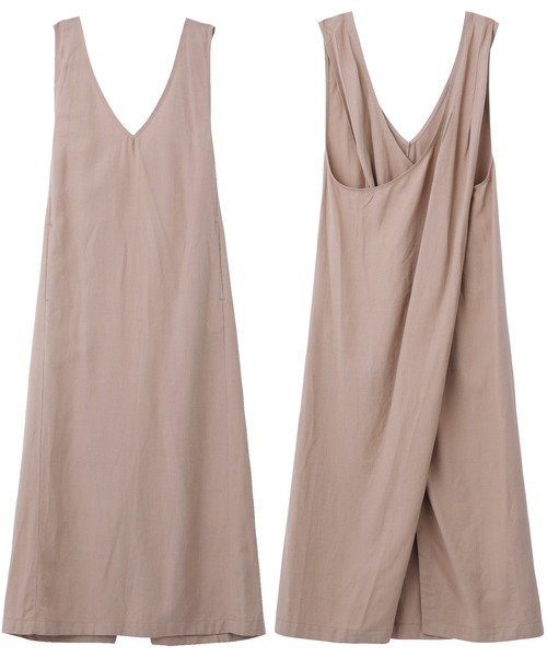 MILKFED.(ミルクフェド)の「CROSS BACK DRESS(ワンピース・レディース・ライトブルー/ベージュ/ライトグリーン・ONE SIZE)」の1枚目の写真