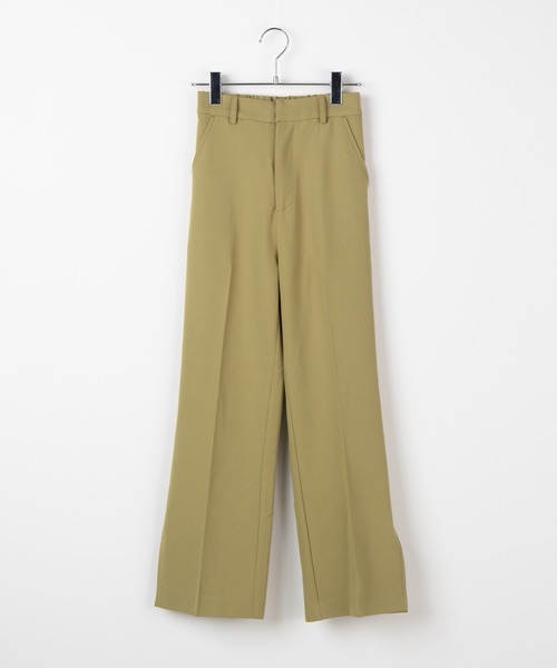 DuKKah（デュカ）の「dukkah/【148cm基準・低身長向け】【セットアップ対応商品】セットアップセミフレアパンツ（スラックス・レディース・ブラック/アイボリー/グリーン系その他・FREE）」の12枚目の写真