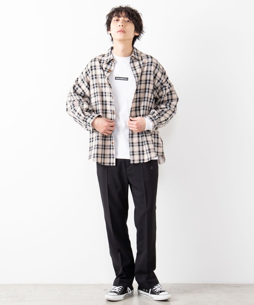 WEGO（ウィゴー）の「WEGO/【セットアップ対応商品】TRチェックシャツ（シャツ/ブラウス・メンズ・ベージュ系その他2/グレー系その他2/ベージュ系その他3・LARGE/MEDIUM）」の10枚目の写真