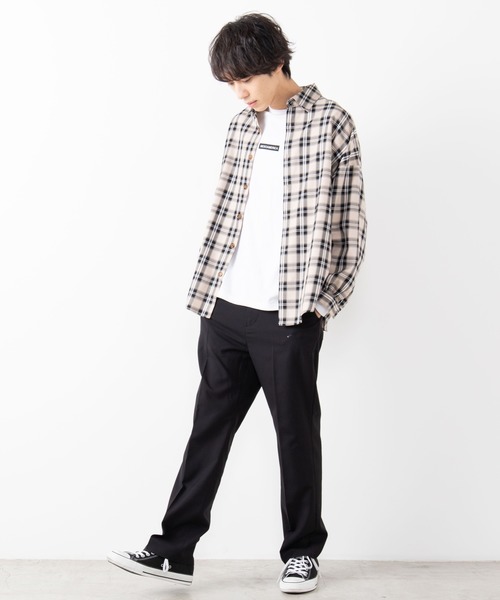 WEGO（ウィゴー）の「WEGO/【セットアップ対応商品】TRチェックシャツ（シャツ/ブラウス・メンズ・ベージュ系その他2/グレー系その他2/ベージュ系その他3・LARGE/MEDIUM）」の9枚目の写真