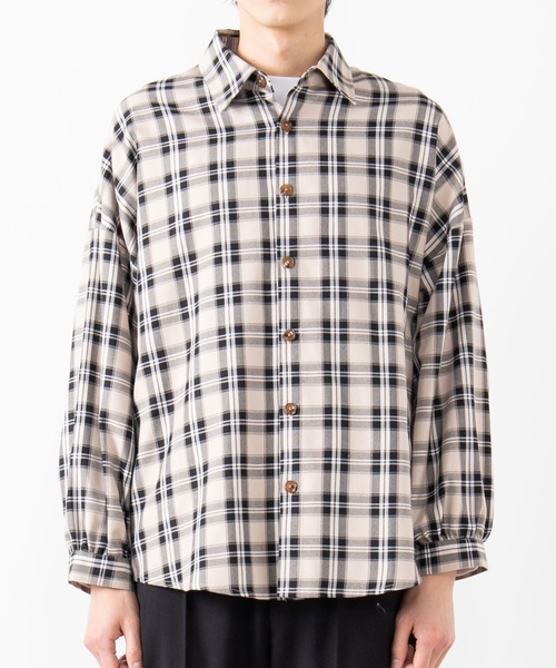 WEGO（ウィゴー）の「WEGO/【セットアップ対応商品】TRチェックシャツ（シャツ/ブラウス・メンズ・ベージュ系その他2/グレー系その他2/ベージュ系その他3・LARGE/MEDIUM）」の7枚目の写真