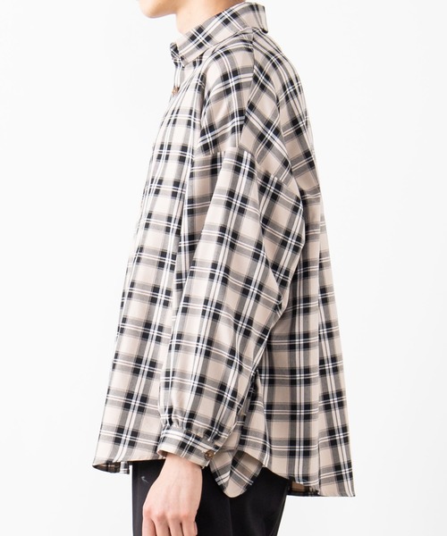 WEGO（ウィゴー）の「WEGO/【セットアップ対応商品】TRチェックシャツ（シャツ/ブラウス・メンズ・ベージュ系その他2/グレー系その他2/ベージュ系その他3・LARGE/MEDIUM）」の6枚目の写真